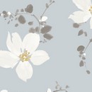 טפט פרחים מלבלבים תכלכל-לבן | 10416116